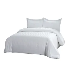 度假村条纹床套大号尺寸家居优质舒适盖床单套装100% 纯棉公主床上用品