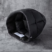 Bonnet d'hiver rayé 7 panneaux en tissu nylon rembourré de duvet d'oie, imperméable et coupe-vent, idéal pour le camping
