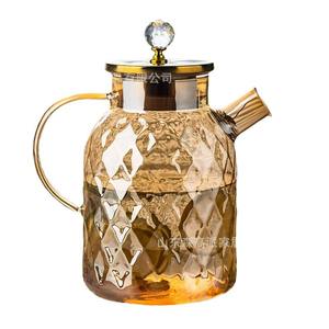 Tetera de vidrio Miji de 1000 ml con tapa de acero inoxidable de gran capacidad para preparar y servir té - Product Image 4