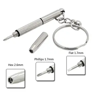 Multi-functional Mini Keychain Screwdriver For Mobile Glasses And Watch Repair Tool