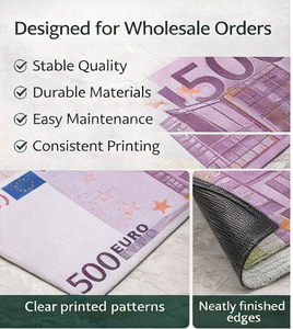 Tapis de bain antidérapant en diatomite super absorbant, motif dollar fantaisie, écologique, style européen, fin, pour la maison et l'hôtel, facile à utiliser - Product Image 2