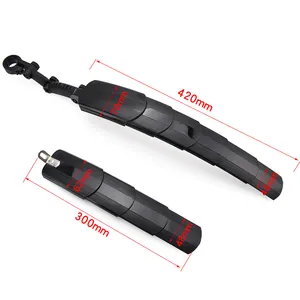 Guardabarros plegable telescópico de plástico de alta resistencia, para bicicleta de montaña delantera y trasera, Universal, ajustable - Product Image 5