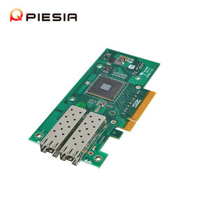 Piesia 10Gbps 2 X SFP + Pcie Tarjeta adaptadora PCIe 3,0 X8 <span class=keywords><strong>Intel</strong></span> Tarjeta vertical óptica de interfaz de red Pci-E Tarjeta de expansión - Product Image 1