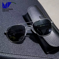 Lunettes de soleil pilote en métal sur mesure OEM, polarisées UV400, taille 55-20-152, pour adultes unisexes, conçues par notre équipe interne