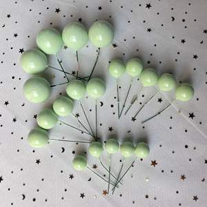 أدوات تزيين الكيك، كرات زينة الكيك، كرات ذهبية وفضية من الفوم، 20 قطعة في كل كيس - Product Image 5