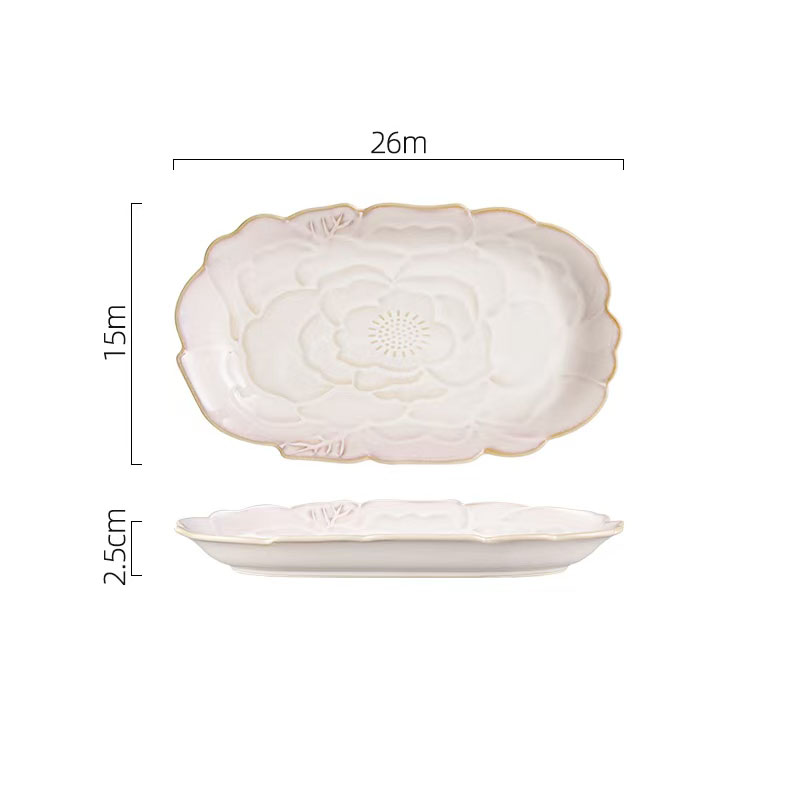 Assiette ovale de 10 pouces