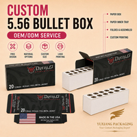 Boîte à munitions vide personnalisée 5.56 en carton avec plateau intérieur en papier pour .223 Rem, directement du fabricant