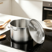 Ensemble de casseroles pour cuisinière à induction, batterie de cuisine en acier inoxydable, ensemble de casseroles en acier inoxydable pour la maison