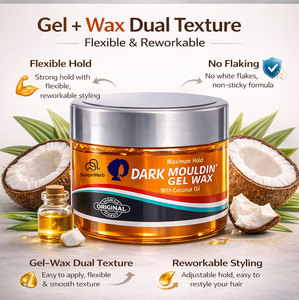 Cera en Gel de Coco Marroquí de Máxima Fijación 250ml Sin Residuos Gel Estilizador para Trenzas, Rastas y Cabello Afro Venta al por Mayor - Product Image 6