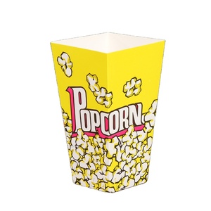 Custom Cheap Disposable Paper Cardboard Pop Corn Packaging Boxes Fried Food Popcorn Box