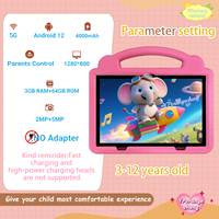 Tablette PC Android 12 de 10,1 Pouces, Double Appareil Photo, 3 Go de RAM, 4000 mAh, Octa-Core, Adaptée aux Enfants, Contrôle Parental, Meilleure Éducative, Noire