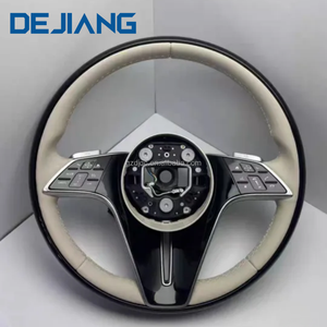 Volante de Cuero y Madera para Mercedes-Benz <span class=keywords><strong>Maybach</strong></span> Clase A, B, G, G500, G63, G350, G55, <span class=keywords><strong>G65</strong></span>, G350, Estilo Peachl, para Autos de Lujo - Product Image 2