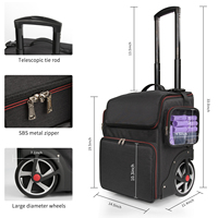 Trousse de Maquillage de Voyage Relavel pour Salon de Coiffure avec Chariot, Boîte de Rangement Coiffure Anti-Brûlure