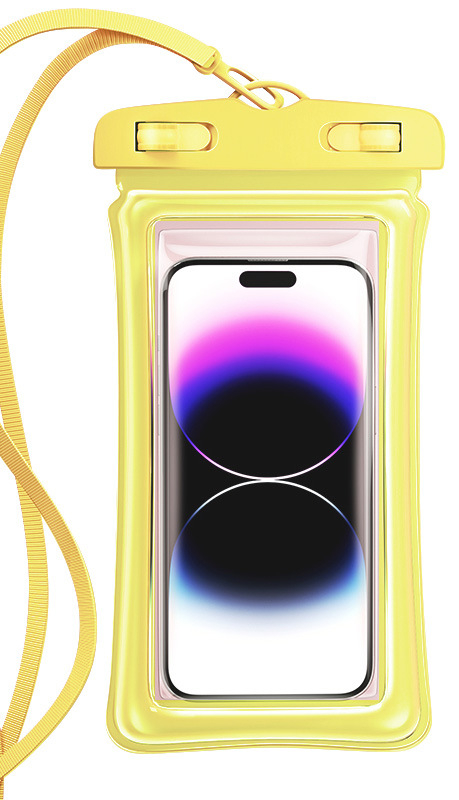 Bubble phone waterproof bag, yellow.