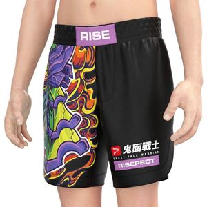 กางเกงขาสั้นพิมพ์ลายหน้าผีสำหรับนักมวยมวยไทย BJJ MMA - Product Image 5