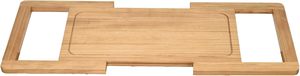 Tabla de cortar de bambú expandible sobre el fregadero con ranura para jugo Cubierta de fregadero de cocina de madera Tabla de cortar - Product Image 2