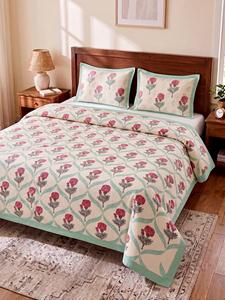 Draps de lit king size en coton, aspect naturel, avec 2 taies d'oreiller réversibles, pour chambre à coucher et chambre d'amis, en vente directe d'usine. - Product Image 2