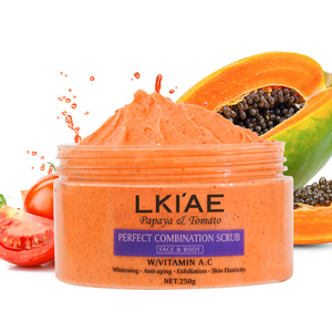 OEM ODM Gommage beurre corporel biologique cosmétiques nettoyage en profondeur enlever les peaux mortes gommage visage végétalien papaye tomate - Product Image 3