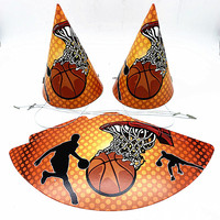 Vente chaude Basket-ball Thème Fête Assiette En Papier Serviettes Tasses Ensemble Décor Décorations pour La Fête De L'école