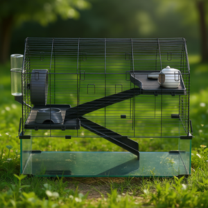 Cage pour animaux de compagnie en métal massif 30x35 pouces pour hamsters, gerbilles, souris et petits rongeurs - Habitat extérieur pour animaux - Product Image 2