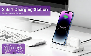 Station de charge 2 en 1 pour téléphones et écouteurs avec interface Type-C, support de bureau pour iPhone 14/13/12/11 - Product Image 6