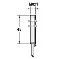 KJT M8 Sensor Saklar Kedekatan Induktif Tahan Suhu Tinggi Jarak Penginderaan 1mm Kualitas Tinggi Flush 10-36VDC NPN PNP