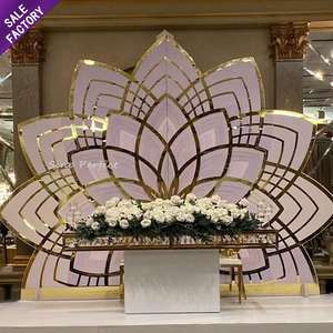 Sino Perfect Luxury Pvc <b>Acrylic</b> Wedding Furniture Decoration White Backdrop for Wedding Event Banquet Party Stage - Product Image 2