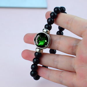 Groothandel hemelse dierenriem sterrenbeeld armband zwart glazen kraal sterrenkaart baan sieraden neutraal unisex verjaardagscadeau - Product Image 5