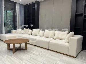 Modulaire Nieuwe Stijl Sofa Goedkope Stof Lederen Woonkamer Meubels L Vorm Sectionele Woonkamer Bank