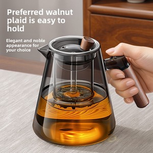 1100ml Moon White Glass Teapot Chá Eagle Chaleira em forma de bico com infusor Pote de chá resistente para chaleira doméstica - Product Image 3