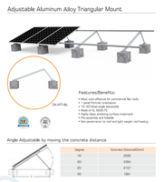 Support de montage solaire triangulaire à inclinaison fixe réglable 10 15 20 25 degrés pour panneaux de toiture