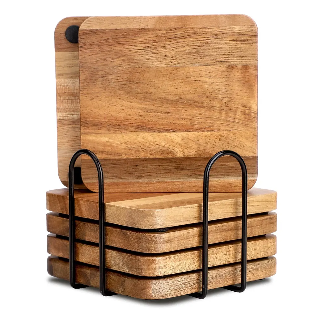 Flywod Keuken Benodigdheden Groothandel Hout Coaster Houten Dink Coaster Custom Houten Coaster