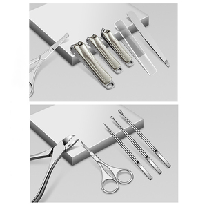 Kit professionnel de manucure et pédicure, ensemble complet d'outils de soin des ongles en acier inoxydable avec pochette en cuir à fermeture éclair pour la maison - Product Image 5