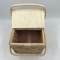 TF- GGB11 Vente en gros en bois décoratif Noël nouveau bébé bambou tissé garniture emballage panier pour tissé en vrac boîte Cadeau panier