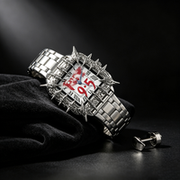 Montre à quartz en alliage de style gothique Y2K rétro avec design griffe d'albâtre pour hommes et femmes, tendance européenne et américaine