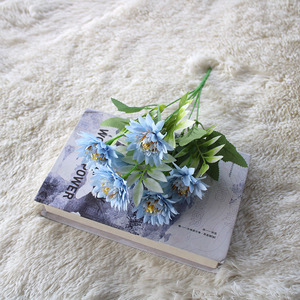 Bouquet de fleurs artificielles, petit bouquet d'Echeveria, fleurs en soie d'exportation, décoration simple pour la maison, décoration douce, chrysanthème queue de phénix - Product Image 5