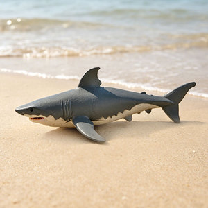 Modelli di Animali Marini Simulati per Acquari, Souvenir in PVC: Balena Dorata, <span class=keywords><strong>Squalo</strong></span> Basking, Balena Blu, Balena Grigia - Product Image 1