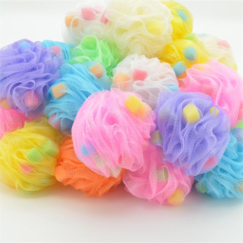 Exfoliating Flower Shaped Plastic Bath Balls