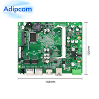 Motherboard Intel J1900 Dual Gigabit LAN Tegangan Lebar dengan Slot MSATA Mini PCIe SIM untuk PC Industri Tanpa Kipas