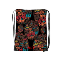 Sac de sport personnalisé en gros avec motif Saipan, sac à dos multifonctionnel à cordon pour la gym, les courses, les sorties en plein air et les cadeaux personnalisés