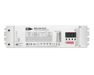 75W DMX512 & RDM Dimmable LED Driver AC 200-240V power input RGBW SELV FCC CE Dips to set the operation current