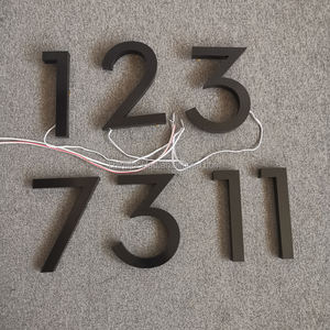 Custom ha condotto il segno dei numeri domestici retroilluminati del segno nero esterno delle lettere del numero civico - Product Image 2