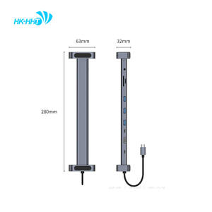 10 in1 Hub 3.0 <span class=keywords><strong>Docking</strong></span> <span class=keywords><strong>station</strong></span> Adapter Multi-Interface Extender Notebook Base Klapp ständer 10-in-1 Typ C Erweiterungs dock - Product Image 4