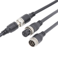 Connecteur électrique aviation GX16 10 voies PVC noir câble 22/24AWG injecté avec prise mâle femelle adaptateur de signal 2A pour capteur