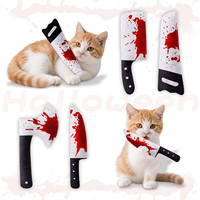 Jouet à mâcher pour chats en peluche en forme de couteau, résistant aux morsures, avec son crépitant, pour l'exercice intérieur et le jeu autonome, vente en gros d'usine, petite taille, Halloween