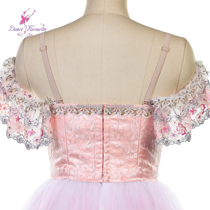 Tutu de ballet rose long et romantique B26645 pour la variation de <span class=keywords><strong>Coppelia</strong></span>, tutu de compétition de ballet - Product Image 6