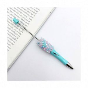 Stylos en plastique DIY avec perles de diamant scintillantes, personnalisables, durables et brillants pour le plaisir et les cadeaux - Product Image 1