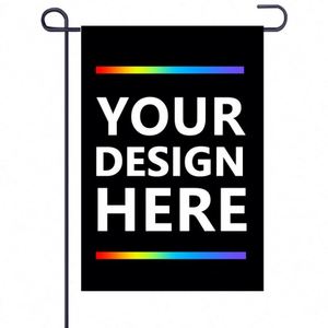 ธงผ้าสองด้านขนาด 12x18 นิ้ว ราคาโรงงานจีน ขายส่ง รับทำตามสั่ง ธงสวนสำหรับตกแต่งภายนอก ออกแบบเองได้ ป้องกันรอยยับ - Product Image 1