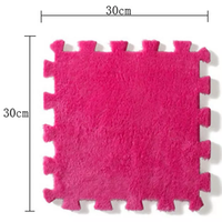 Tapis de puzzle en peluche Tapis de salon EVA Assemblage gratuit Tapis de jeu doux et chaud Tapis de sol 30*30*1cm