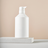 Emballage de soin de la peau personnalisé de 300ml emballage de flacon à pression de pompe en plastique PP PET à paroi épaisse blanc de gel douche shampooing